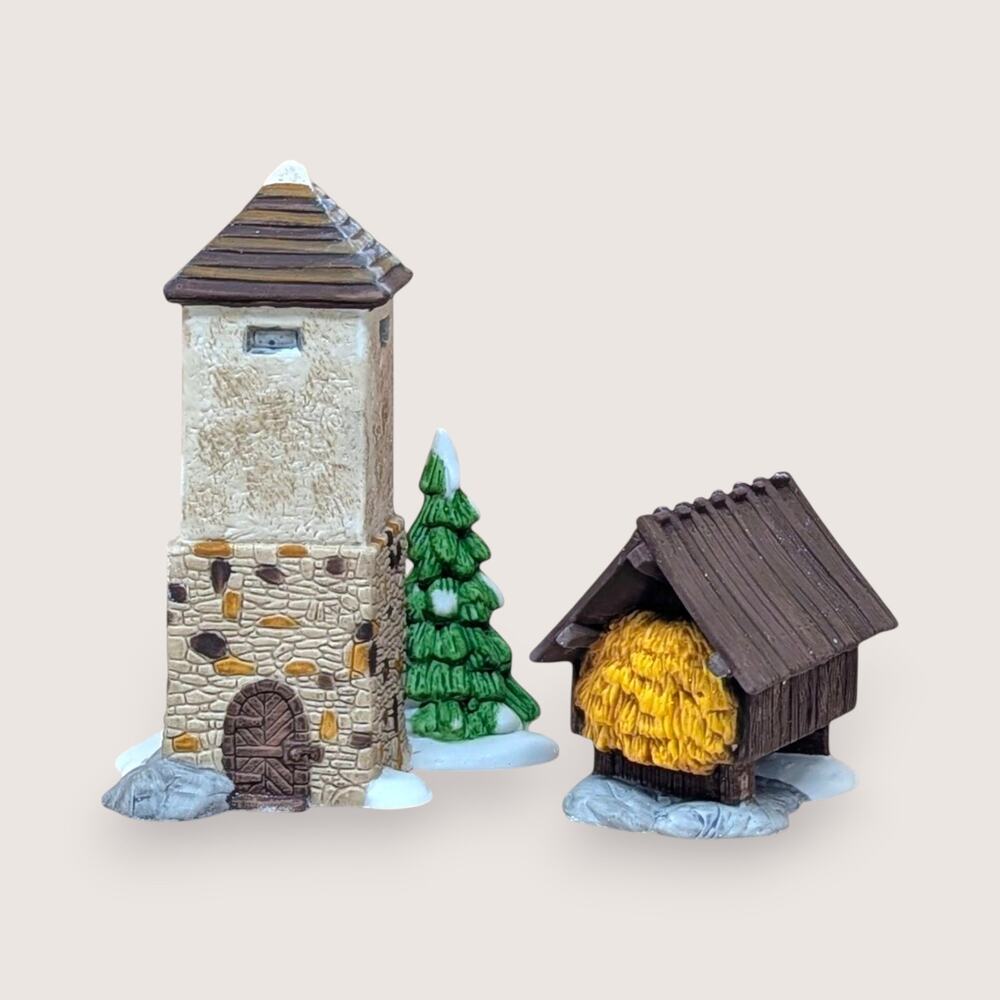 Dept 56 Silo and Hay Shed Heritage Village 5950-1 New England Set Boxed